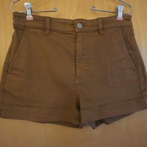 Everlane The Cotton Twill Short, Ochre, size 4